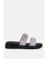 Фото #1 товара Women's Faux Leather Ruched Strap Platform Sandals