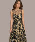 Фото #10 товара Donna Karan Women's Embroidered Jewel-Neck Dress