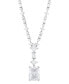 Arabella cubic Zirconia Multi-Cut Fancy 18" Pendant Necklace in Sterling Silver