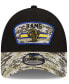 Men's Black-Camouflage Los Angeles Rams 2021 Salute To Service Trucker 9FORTY Snapback Adjustable Hat