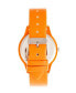 Unisex Splat Orange Leatherette Strap Watch 38mm