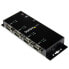Фото #1 товара Адаптер StarTech.com 4 Port USB to DB9 RS232 Serial Adapter Hub – Industrial DIN Rail and Wall Mountable - USB 2.0 Type-B - Serial - Black - Steel - Activity - CE - FCC - RoHS
