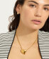 Фото #4 товара Gold Tarnish Resistant Adjustable Oversized Puffy Heart Necklace