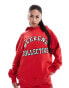 Фото #3 товара ASOS DESIGN Weekend Collective oversized hoodie with varsity logo in red