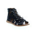 Фото #2 товара Miz Mooz Florence 279012 Womens Black Suede Gladiator Sandals Shoes 6