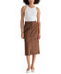 Фото #4 товара Women's Riya Faux-Suede Button-Front Midi Skirt