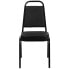 Фото #3 товара Hercules Series Trapezoidal Back Stacking Banquet Chair In Black Vinyl - Black Frame