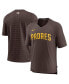 Фото #2 товара Men's Brown San Diego Padres Authentic Collection Pregame Raglan Performance V-Neck T-shirt