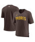 Men's Brown San Diego Padres Authentic Collection Pregame Raglan Performance V-Neck T-shirt