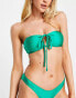 Фото #1 товара New Look twist strap bikini top in green