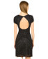 Фото #2 товара Women's Brooklyn Beaded Fitted Short Dress with Open Back