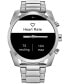 ფოტო #4 პროდუქტის Men's CZ Smart Hybrid Sport Stainless Steel Bracelet Smart Watch 43mm