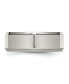 Stainless Steel Polished 8mm Ridged Edge Band Ring