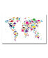 Michael Tompsett 'Dinosaur World Map' Canvas Art - 32" x 22"