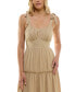 ფოტო #5 პროდუქტის Women's Tied Ruffle Fit & Flare Midi Dress