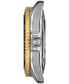 Фото #2 товара Men's Swiss Automatic Seastar 1000 Powermatic 80 Two-Tone Stainless Steel Bracelet Watch 40mm