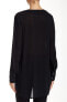 Фото #2 товара Vince 154461 Women's Long Sleeve V-Neck Blouse Black Sz. XS