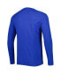 Фото #2 товара Men's Royal New York Mets Inertia Raglan Long Sleeve Henley T-shirt