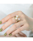 ფოტო #3 პროდუქტის Sterling Silver 14k Gold Plated with Freshwater Pearls Ball Ring