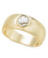 ფოტო #1 პროდუქტის Gold-Tone Crystal Single Stone Band Ring, Created for Macy's
