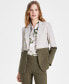 ფოტო #4 პროდუქტის Women's Peak-Lapel Colorblocked Single-Button Blazer