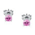 Фото #2 товара Silver earrings with pink zircons Silver LPS01AWV15