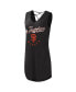 Фото #2 товара Women's Black San Francisco Giants Game Time Slub Beach V-Neck Cover-Up Dress