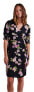 Фото #1 товара Повседневное платье pieces PCTALA Regular Fit 17133694 Черное Большой Цветок