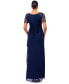 Фото #2 товара Women's Beaded Sheer-Sleeve Jersey Dress