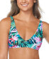 ფოტო #1 პროდუქტის Juniors' Pisces Tropical-Print Bikini Top