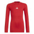 Children's Short Sleeved Football Shirt Adidas Techfit Top Red