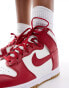 Nike – Dunk High – Sneaker in Weiß und Sport-Rot