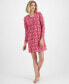 Women's Printed Long-Sleeve Sleepshirt, Created for Macy's