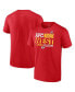 Фото #1 товара Men's Red Kansas City Chiefs 2023 AFC West Division Champions Conquer T-shirt