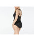 Фото #2 товара Women's Missy Solids Draped Twist V-Neck One Piece Swimsuit