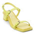 Фото #4 товара COCONUTS by Matisse Maya Lizard Block Heels Womens Yellow Dress Sandals MAYA-34
