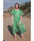 ფოტო #2 პროდუქტის Green Imagination Midi Dress