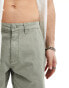 River Island laundered chino short in light green