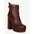 Фото #1 товара Scoop Platform Boots Womens 7 Brown Polyurethane Inside Zipper Spot Clean Solid