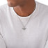 Modern steel necklace with logo EGS2916040