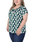 Фото #3 товара Plus Size Extended Sleeve Top with Grommets