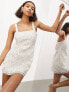 Фото #7 товара ASOS EDITION Cornelli embroidered mini dress in ivory