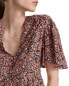 Фото #4 товара The Kooples Floral Flowing Frilly Peplum Top Multi Size 0 US XS