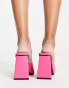 Фото #4 товара RAID Wide Fit Angel mules with angular heel in hot pink