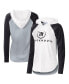 ფოტო #1 პროდუქტის Women's White, Black TRACKHOUSE RACING Triple-A Long Sleeve Hoodie T-shirt