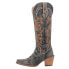 Фото #3 товара Dingo Texas Tornado Embroidery Snip Toe Cowboy Womens Black Casual Boots DI943-