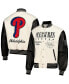 Фото #1 товара Men's White Philadelphia Phillies Full-Snap Varsity Jacket