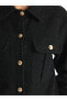 LCW Modest Gömlek Yaka Desenli Uzun Kollu Kadın Tüvit Ceket