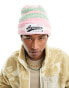 Aape By A Bathing Ape stipe beanie in pink