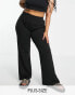 Фото #2 товара Only Curve Carpever high waisted flared trousers in black